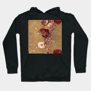 Gold and Roses Pattern Hoodie